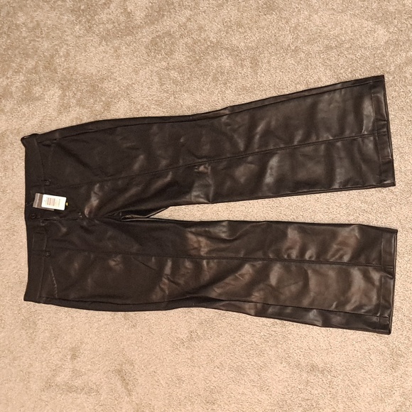 TORRID Pintuck Trouser Boot Faux Leather High Rise Pant Size 18 Regular NEW! - Picture 3 of 5